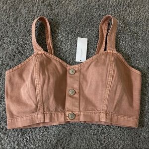American Eagle Outfitters Tops - American Eagle Denim Crop Top American Eagle Outfitters Tops - American Eagle Denim Crop Top